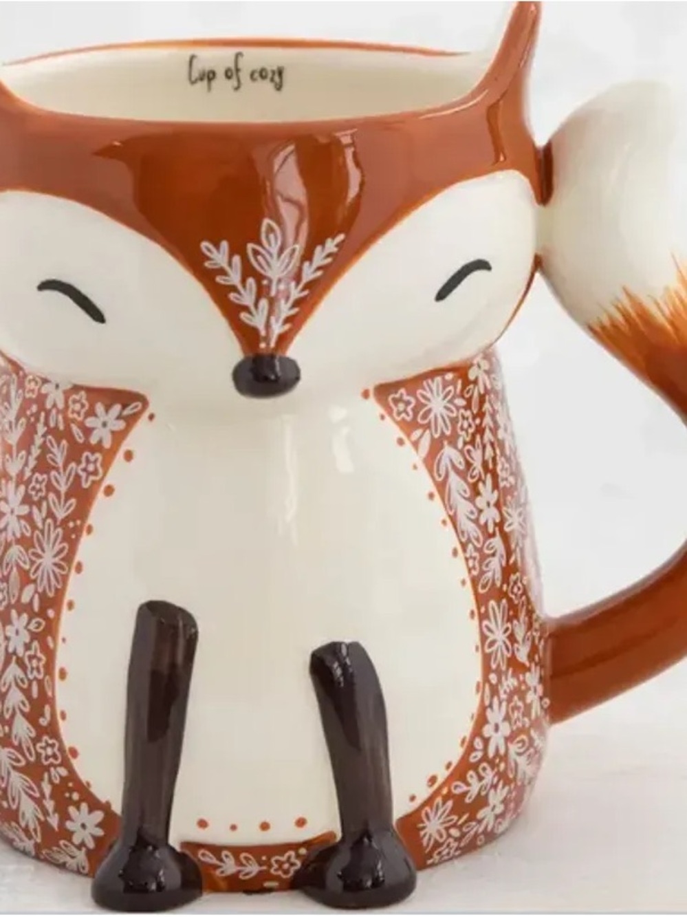 NATURAL LIFE FOLK ART COFFEE MUG FRANCIS THE FOX